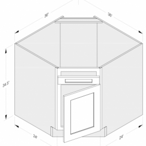 Cab-Tec Shaker Steel Kitchen Cabinet - SS-CSB36