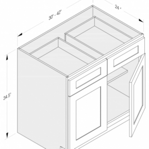 Cab-Tec Shaker Dove Kitchen Cabinet - SD-B42