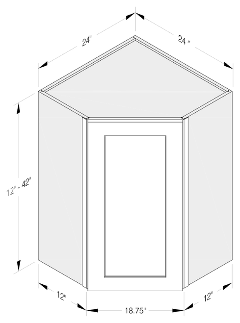 Cab-Tec Shaker Dove Kitchen Cabinet - SD-WDC2412