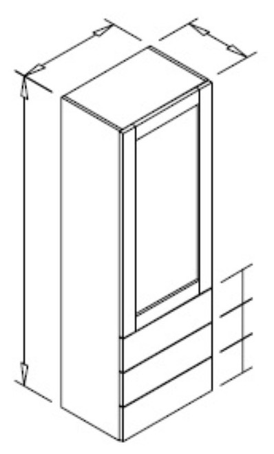 Styl Cabinets Melamine Kitchen Cabinet - CW21X48-NORMANDY