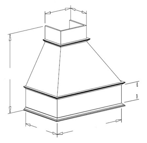 Styl Cabinets Melamine Kitchen Cabinet - F1HOOD42X45-NORMANDY