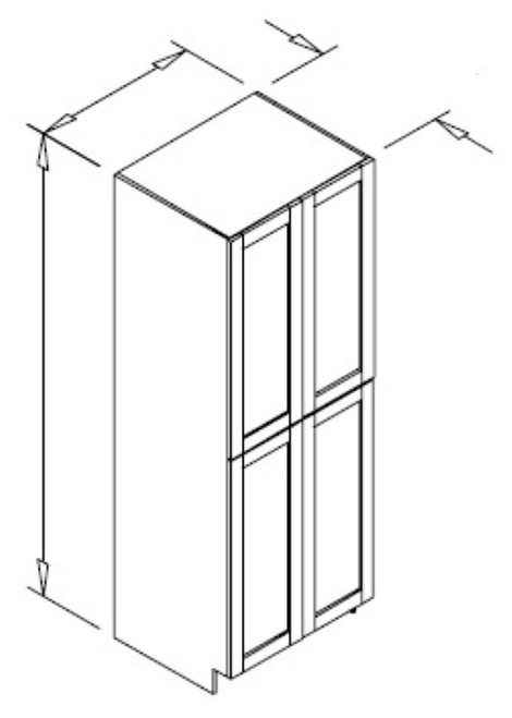 Styl Cabinets Melamine Kitchen Cabinet - P18-18X90-NORMANDY