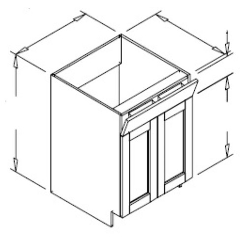 Styl Cabinets Melamine Kitchen Cabinet - BSTO24-NORMANDY