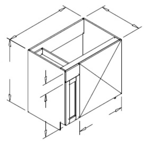 Styl Cabinets Melamine Kitchen Cabinet - BBC39-NORMANDY