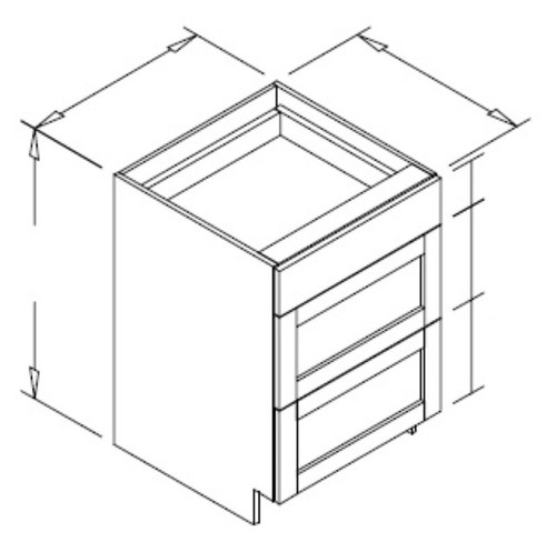 Styl Cabinets Melamine Kitchen Cabinet - D3B15R-NORMANDY