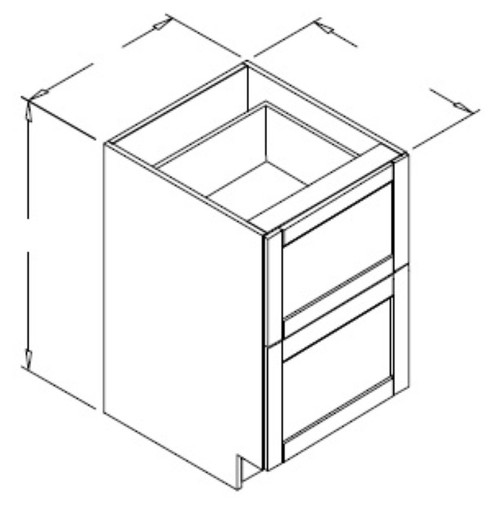 Styl Cabinets Melamine Kitchen Cabinet - D2BP24-NORMANDY