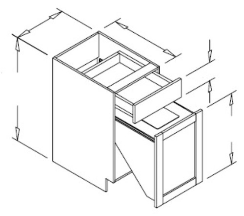 Styl Cabinets Melamine Kitchen Cabinet - BTPO1D15-NORMANDY