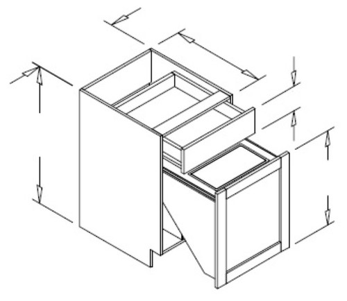 Styl Cabinets Melamine Kitchen Cabinet - BTPO1D24-NORMANDY