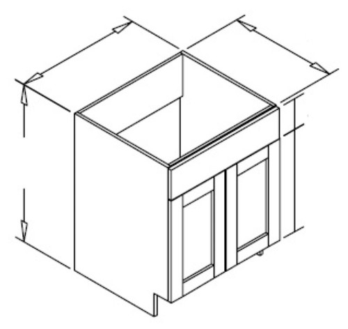 Styl Cabinets Melamine Bath Cabinet - VS24-NORMANDY