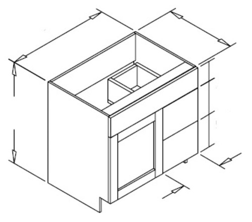 Styl Cabinets Melamine Bath Cabinet - VSD48-NORMANDY