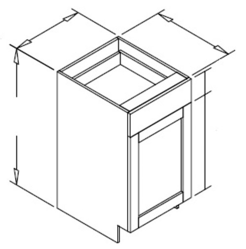 Styl Cabinets Melamine Bath Cabinet - VHD24-1-NORMANDY