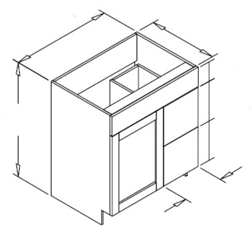 Styl Cabinets Melamine Bath Cabinet - VHSD48-NORMANDY