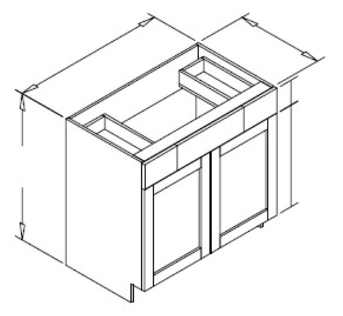 Styl Cabinets Melamine Bath Cabinet - VHSTD242-NORMANDY