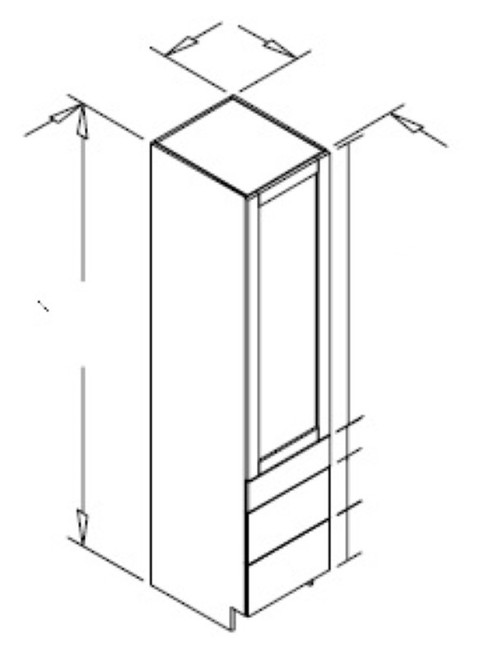 Styl Cabinets Melamine Bath Cabinet - L3D15-NORMANDY