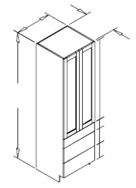 Styl Cabinets Melamine Bath Cabinet - L3D24-NORMANDY