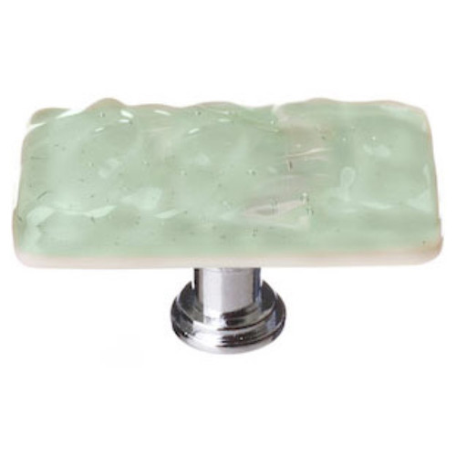 Sietto Hardware - Glacier Collection - Spruce Green Long Base Knob - Satin Nickel - LK-201