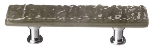 Sietto Hardware - Glacier Collection - Silver Grey Base Pull 3" (c-c) - Satin Nickel - P-206