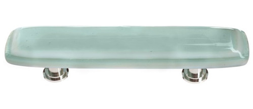Sietto Hardware - Stratum Collection - Spruce Green Base Pull 3" (c-c) - Satin Nickel - P-103
