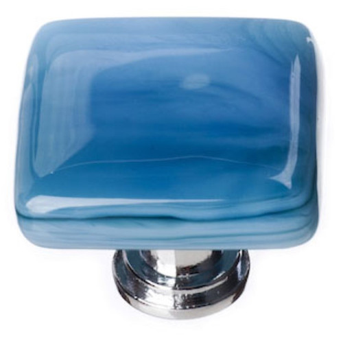 Sietto Hardware - Cirrus Collection - Marine Blue Base Knob - Oil Rubbed Bronze - K-303