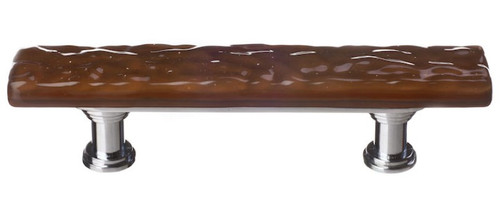 Sietto Hardware - Skinny Glacier Collection - Woodland Brown Base Pull 3" (c-c) - Satin Nickel - SP-208