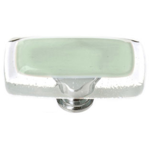 Sietto Hardware - Reflective Collection - Spruce Green Long Base Knob - Polished Chrome - LK-712