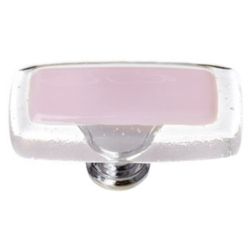 Sietto Hardware - Reflective Collection - Pink Long Base Knob - Polished Chrome - LK-717