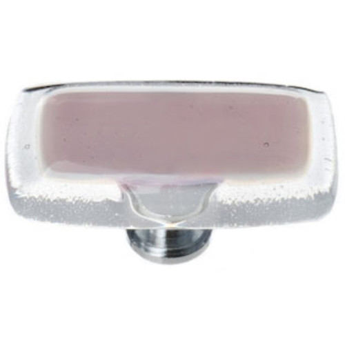 Sietto Hardware - Reflective Collection - Purple Long Base Knob - Satin Nickel - LK-718