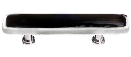 Sietto Hardware - Reflective Collection - Black Base Pull - Polished Chrome - P-700