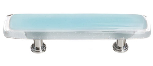 Sietto Hardware - Reflective Collection - Light Aqua Base Pull - Satin Nickel - P-702