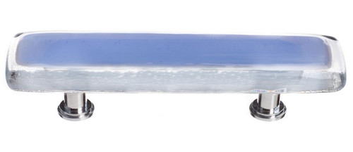 Sietto Hardware - Reflective Collection - Sky Blue Base Pull - Polished Chrome - P-704