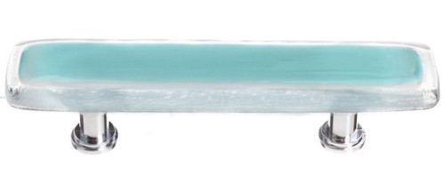 Sietto Hardware - Reflective Collection - Aqua Base Pull - Satin Nickel - P-708