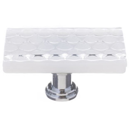 Sietto Hardware - Texture Collection - Honeycomb White Long Base Knob - Oil Rubbed Bronze - LK-900