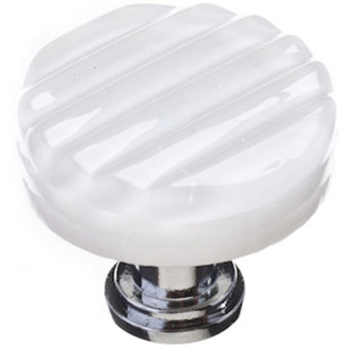Sietto Hardware - Texture Collection - Reed White Round Base Knob - Oil Rubbed Bronze - R-800