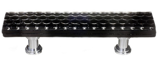 Sietto Hardware - Texture Collection - Honeycomb Black Base Pull 3" (c-c) - Satin Nickel - P-902