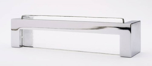 Sietto Hardware - Skyline Collection - Clear Base Pull 128" mm (c-c) - Polished Chrome - P-1800