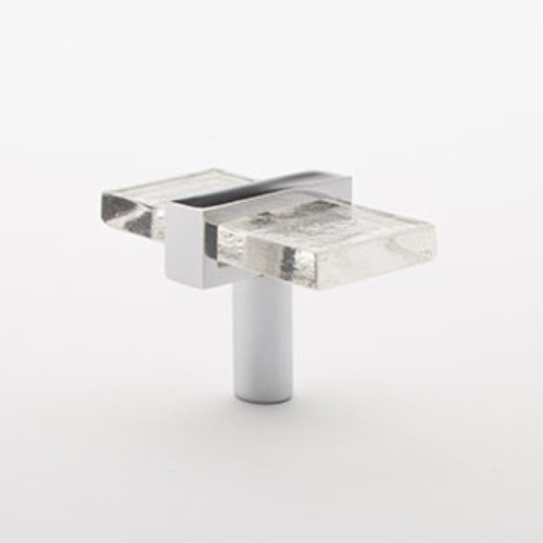 Sietto Hardware - Adjustable Collection - Clear Base Knob - Polished Chrome - K-1900