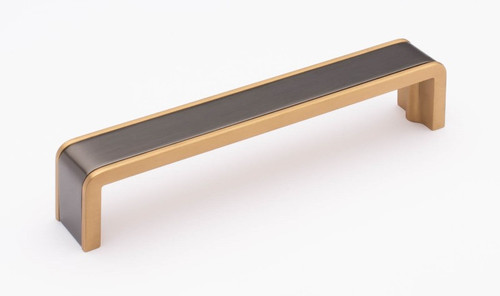 Sietto Hardware - Fusion Collection - 6" Pull Gunmetal 6" (c-c) - Satin Brass - P-2000-6-G