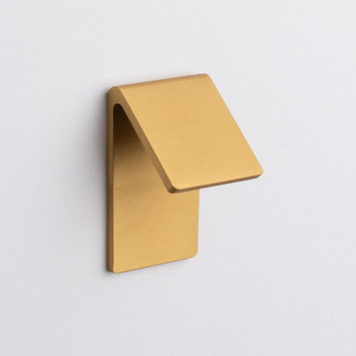 Sietto Hardware - Fold Collection - Finger Pull 3/4" (c-c) - Satin Brass - K-2006