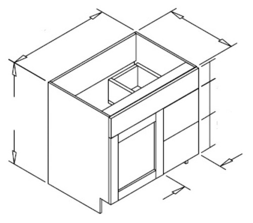 Styl Cabinets Lacquer Bath Cabinet - VSD42-CHATHAM