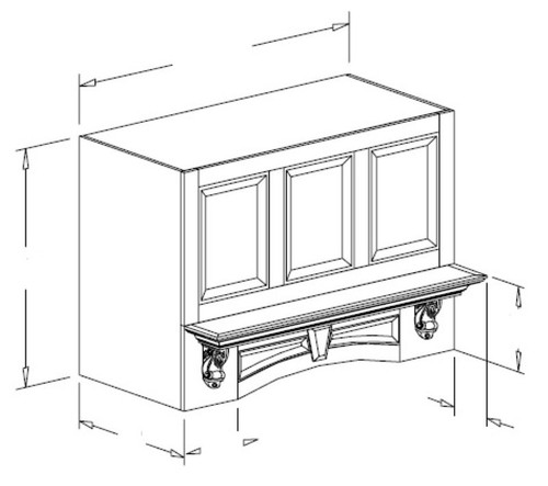 Styl Cabinets Lacquer Kitchen Cabinet - F6HOOD42X30-MUNCIE