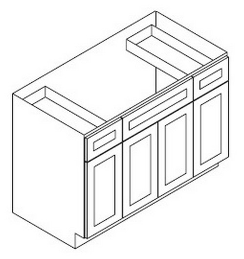 Forevermark Greystone Shaker Bath Cabinet - S2421B-GS