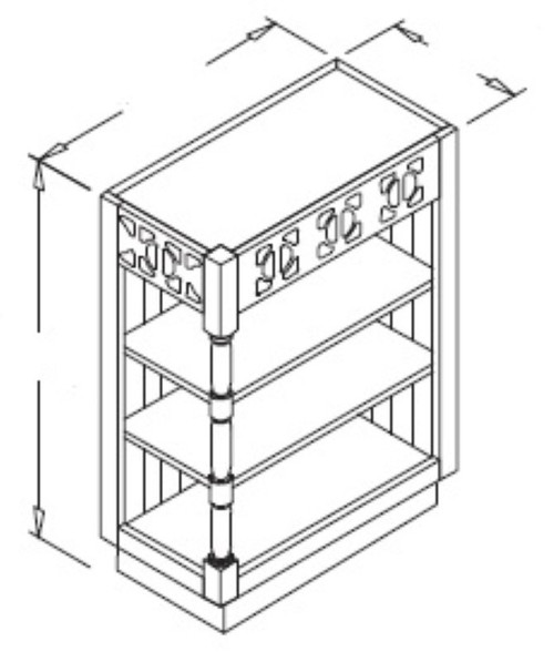 Styl Cabinets Lacquer Kitchen Cabinet - BOCS12X24-MUNCIE