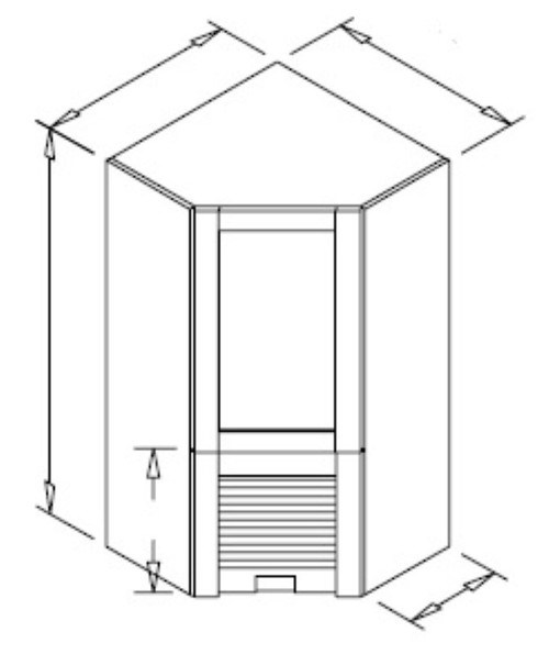 Styl Cabinets Lacquer Kitchen Cabinet - CDAG27X54-ASPEN