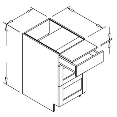 Styl Cabinets Lacquer Kitchen Cabinet - BCB15R-ASPEN