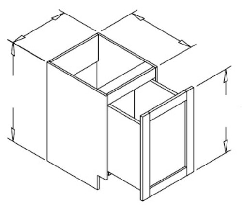 Styl Cabinets Lacquer Bath Cabinet - LH15-ASPEN