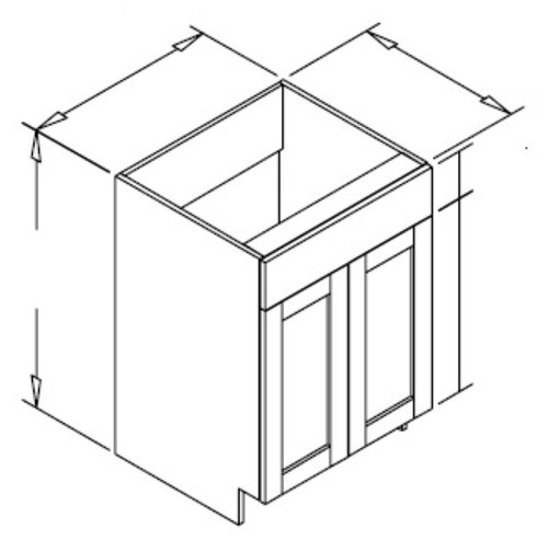 Styl Cabinets Lacquer Bath Cabinet - VHS39-ASPEN