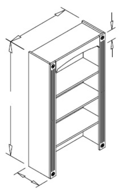 Styl Cabinets Lacquer Kitchen Cabinet - BKDC30X54-ASPEN