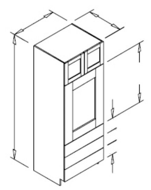 Styl Cabinets Lacquer Kitchen Cabinet - O3DC24X84-OMNI