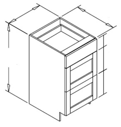 Styl Cabinets Lacquer Bath Cabinet - DBVH18R-OMNI