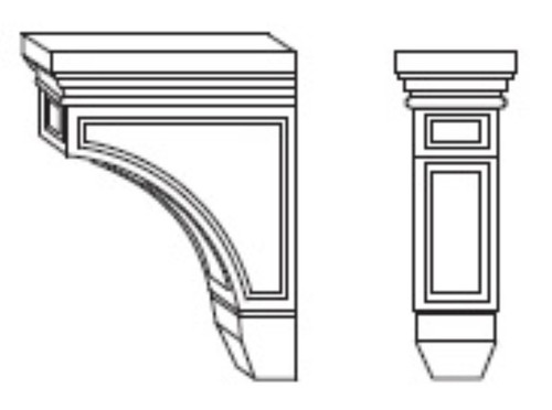 Forevermark Petit Blue Shipments Kitchen Cabinet - CORBEL59-PD